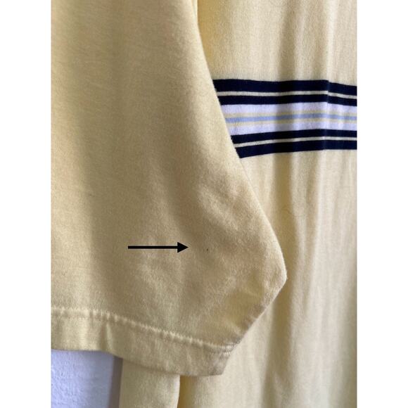Covington Retro T-Shirt  Sz M Accent Stripes Yellow 80s Surf Style - Picture 6 of 6